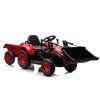 Batériový traktor s lyžicou BW-X002A červený
