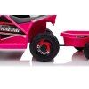 Ružová batériová štvorkolka XMX630T s prívesom