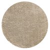 Béžový okrúhly shaggy koberec Camel
