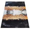 Čierno-zlatý koberec s mramorovým vzorom Black N 13