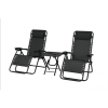 Sada 2x ležadlo DELUX čierne + stolík