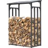 KOVOVÝ STOJAN S STRECHOU NA DREVO 185 cm x 70 cm x 185 cm