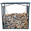 Kovový stojan na drevo so strechou II