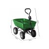 Zelený záhradný vyklápací vozík Fury - 75l