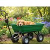 Zelený záhradný vyklápací vozík Fury - 75l