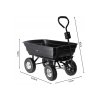 Čierny zhradný vyklápací vozík Fury - 75l