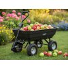 Čierny zhradný vyklápací vozík Fury - 75l