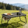 Skladací turistický kovový stolík- čierna