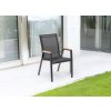 Záhradná oceľová stolička Polywood - čierna