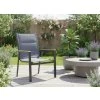 Záhradná hliníková stolička Polywood - tmavosivá