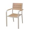 Hliníkové záhradné kreslo, béžové, 55 x 55 x 86 cm