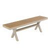 Béžová záhradná hliníková lavica Beno