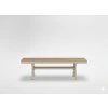 Béžová záhradná hliníková lavica Beno