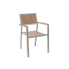 Béžová záhradná hliníková stolička Beno II