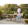 Béžová záhradná hliníková stolička Beno II