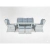 6-dielna súprava ratanového nábytku - šedá