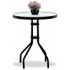 Čierny okrúhly záhradný stôl Peon
