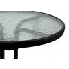 Čierny okrúhly záhradný stôl Peon