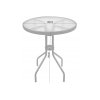 Sivý okrúhly záhradný stôl Peon