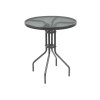 Sivý okrúhly záhradný stôl Peon