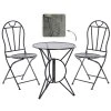 Kovový záhradný nábytok Susan - stôl + 2 stoličky