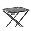 SKLADACÍ TURISTICKÝ STÔL 50 x 50 x 50 CM S DRŽIAKMI NA NÁPOJE, ČIERNY *2739