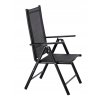 Hliníkové skladacie záhradné kreslo 66 x 56 x 107 cm čierne *3507
