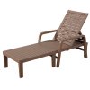Záhradné relaxačné lehátko Ala - hnedá
