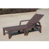 Záhradné relaxačné lehátko Ala - tmavohnedá
