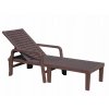 Záhradné relaxačné lehátko Ala - tmavohnedá