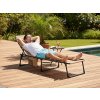 Skladacie záhradné lehátko Peny II - hnedá