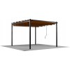ZÁHRADNÁ PERGOLA S POHYBLIVÝMI POLYKARBONÁTOVÝMI LAMELAMI 3 x 3 M HNEDÁ *4016