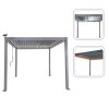 Hliníková záhradná pergola, sivá, LED, 3 x 3 x 2,5 m *0555