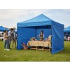 Záhradný nožnicový párty stan 3 x 3 m - modrá