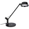 Čierna stolná LED lampa 8 W