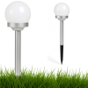Solárna lampa – plastová guľa 10 cm, 
1 biela LED