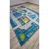 Modrý detský koberec Kids Cesta Ihrisko 304 Blue
