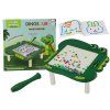 Edukačná magnetická tabuľka s dinosaurami a puzzle, zelená