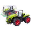 Veľký traktor s trecím pohonom, zelené poľnohospodárske vozidlo