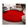 Červený okrúhly shaggy koberec Lana