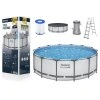 Záhradný okrúhly rámový bazén 427 x 122 cm