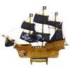 Zberateľský model dekoratívnej pirátskej plachetnice čierny 33x29 cm