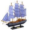 Zberateľský dekoratívny model plachetnice bielo-modrý 33x31 cm