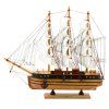 Zberateľský model trojsťažňovej plachetnice biely 39x36cm