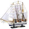 Zberateľský model plachetnice fregaty biely 49x43cm