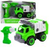 RC skrutkovač na diaľkové ovládanie Green 2-in-1 Garbage Truck