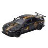 Športové auto kovové pull-back svetlá zvuky čierne 1:32