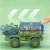 Auto transportér s figúrkami dinosaurov, zelené, 3 ks