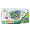 Auto transportér s figúrkami dinosaurov, zelené, 3 ks