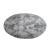 Sivý okrúhly shaggy koberec Ombre